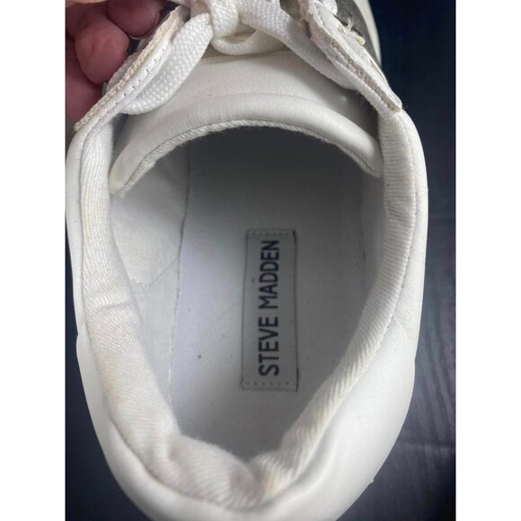 Steve Madden Womens White & Metallic Sneakers Size 6.5M - Picture 5 of 6
